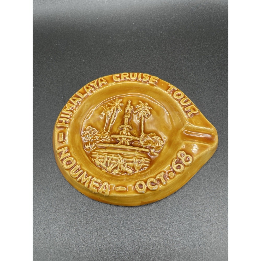 Vintage Himalaya Cruise Tour 1968 Noumea Ceramic Ashtray Dish
